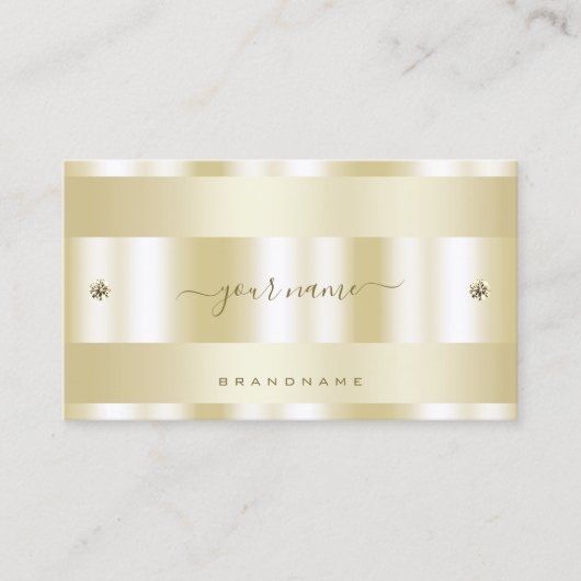 Glamoureus Gold-effect met Cute Tiny Faux Diamonds Visitekaartje (Voorkant)