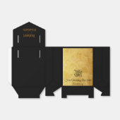 Glamoureus Gold en Black Elegant Small Party Bedankdoosjes (Uitgevouwen)