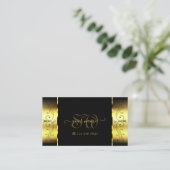 Glamoureus Gold en Black Squiggins Visitekaartje (Staand voorkant)