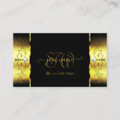 Glamoureus Gold en Black Squiggins Visitekaartje (Voorkant)