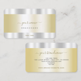 Glamoureus Gold en Silver Effect Professional Visitekaartje