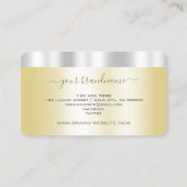 Glamoureus Gold en Silver Effect Professional Visitekaartje (Achterkant)