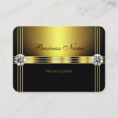 Glamoureus Gold en zwart met Shimmery Rhinestones Visitekaartje (Voorkant)