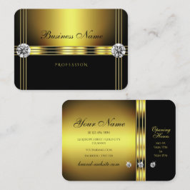 Glamoureus Gold en zwart met Shimmery Rhinestones Visitekaartje