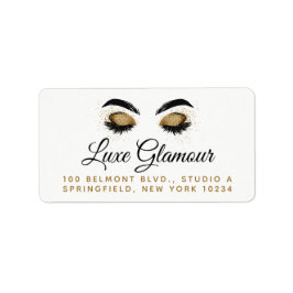 Glamoureus Gold Eye Lashes Brows Makeup Bar Addres Etiket