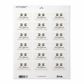 Glamoureus Gold Eye Lashes Brows Makeup Bar Addres Etiket (Full Sheet)