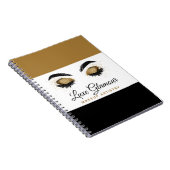 Glamoureus Gold Eye Lashes Makeup Artist Beauty Ba Notitieboek (Rechterzijde)