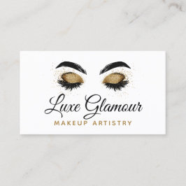 Glamoureus Gold Eye Lashes Makeup Artist Beauty Ba Visitekaartje