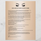 Glamoureus Gold EYELASH EXTENSION CONSENT FORM Flyer (Voorkant)