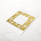 Glamoureus Gold Foil Baroque Lijst Blank Folie Uitnodiging (Gedraaid)