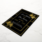 Glamoureus Gold Foil Wedding Kaart (Gedraaid)