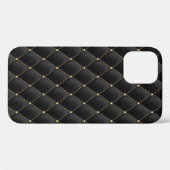 Glamoureus Gold-gestudeerd zwart gelaagd patroonpa Case-Mate iPhone Case (Achterkant (horizontaal))