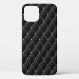 Glamoureus Gold-gestudeerd zwart gelaagd patroonpa Case-Mate iPhone Case