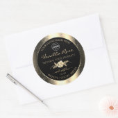 Glamoureus Gold Glitter Black Product Labels Logo (Envelop)