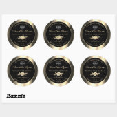Glamoureus Gold Glitter Black Product Labels Logo (Vel)
