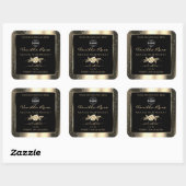Glamoureus Gold Glitter Black Product Labels Logo (Vel)