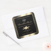 Glamoureus Gold Glitter Black Product Labels Logo (Envelop)