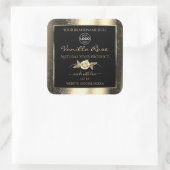 Glamoureus Gold Glitter Black Product Labels Logo (Tas)