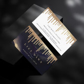 Glamoureus Gold Glitter Drip Donk Monogram Glam Visitekaartje