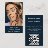 Glamoureus Gold Glitter Drip Navy & Gold Glam Lips Visitekaartje (Voorkant / Achterkant)