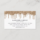 Glamoureus Gold Glitter Drip Navy & Gold Loyalty Visitekaartje (Achterkant)