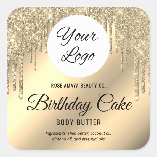 Glamoureus Gold Glitter Drippings Product Sticker (Voorkant)