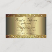 Glamoureus Gold Glitter Luminous Stars Initialen Visitekaartje (Achterkant)