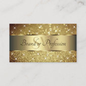Glamoureus Gold Glitter Luminous Stars Initialen Visitekaartje (Voorkant)