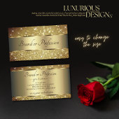 Glamoureus Gold Glitter Luminous Stars Professiona Visitekaartje