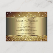 Glamoureus Gold Glitter Luminous Stars Professiona Visitekaartje (Achterkant)