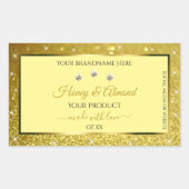 Glamoureus Gold Glitter Product Labels Rhinestones (Voorkant)