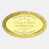 Glamoureus Gold Glitter Product Labels Rhinestones (Voorkant)