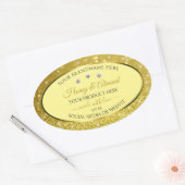 Glamoureus Gold Glitter Product Labels Rhinestones (Envelop)