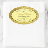 Glamoureus Gold Glitter Product Labels Rhinestones (Tas)