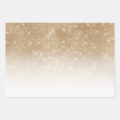 Glamoureus Gold Glitter Sequin Ombre Gradiënt Inpakpapier Vel (Voorkant 2)