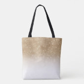 Glamoureus Gold Glitter Sequin Ombre Monogram Tote Bag (Achterkant)