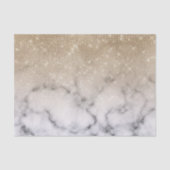 Glamoureus Gold Glitter White Marble Ombre Tissuepapier (Voorkant)