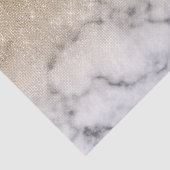 Glamoureus Gold Glitter White Marble Ombre Tissuepapier (Detail)