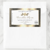 Glamoureus Gold Glitter White Product Labels Logo (Tas)