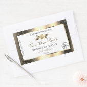 Glamoureus Gold Glitter White Product Labels Logo (Envelop)
