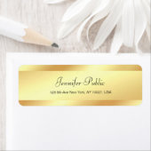 Glamoureus Gold Hand Script Simple Return-adres Etiket (Insitu)