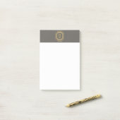 Glamoureus Gold II Art Deco Monogram Post-it® Notes (Op bureau)