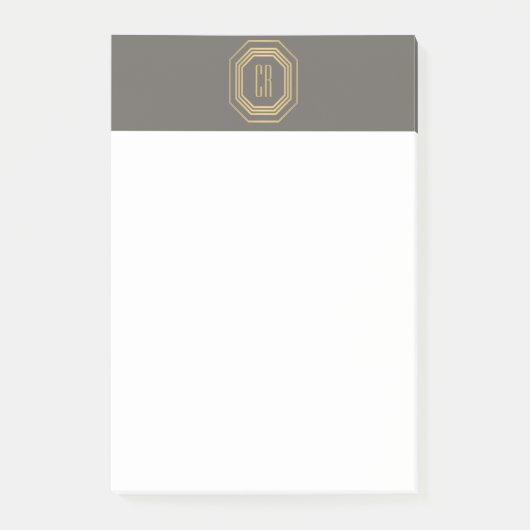 Glamoureus Gold II Art Deco Monogram Post-it® Notes (Voorkant)