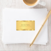 Glamoureus Gold Kijk Moderne Elegant Sjabloon Etiket (Insitu)