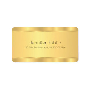 Glamoureus Gold Kijk Moderne Elegant Sjabloon Etiket