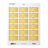 Glamoureus Gold Kijk Moderne Elegant Sjabloon Etiket (Full Sheet)