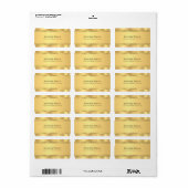 Glamoureus Gold Kijk Moderne Elegant Sjabloon Etiket (Full Sheet)