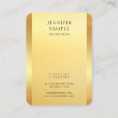 Glamoureus Gold Kijk Moderne Elegant Sjabloon Visitekaartje (Achterkant)