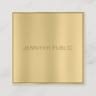 Glamoureus Gold Kijk Moderne, elegante professiona Vierkante Visitekaartje