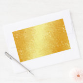 Glamoureus Gold Kijk naar de zwarte Sjabloon Rechthoekige Sticker (Envelop)